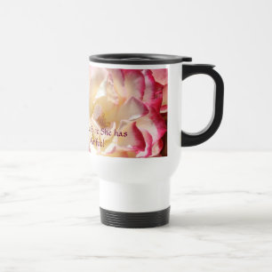 Assistant's Day gifts Pink Rose Coffee Travel Mug
