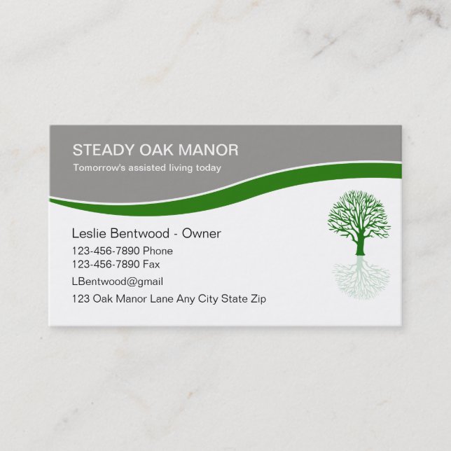 Assisted Living Business Cards (Front)
