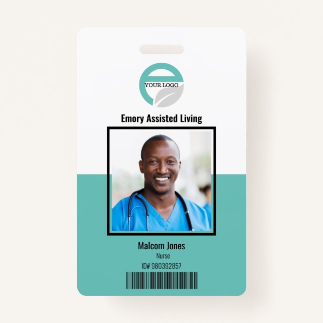 Assisted Living Facility Nurse ID Photo Badge (Front)