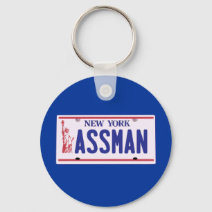Assman New York License Plate Products Keychain
