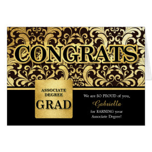 Associate Degree Grad in Faux Gold Foil