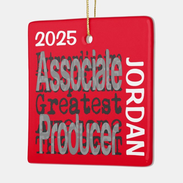 Associate Producer Extraordinaire CUSTOM Ceramic Ornament (Left)