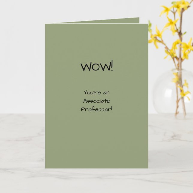 Associate Professor Congratulations Tenure Academe Card (Yellow Flower)