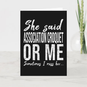 Association Croquet funny gift idea Card