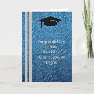 Associés carte de diplôme en études générales Bleu