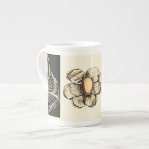 Assorted Animals Painted on Cream Background Bone China Mug