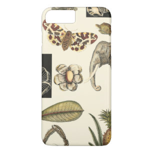 Assorted Animals Painted on Cream Background iPhone 8 Plus/7 Plus Case