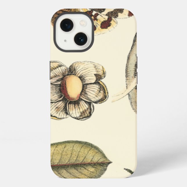 Assorted Animals Painted on Cream Background iPhone Case (Back)
