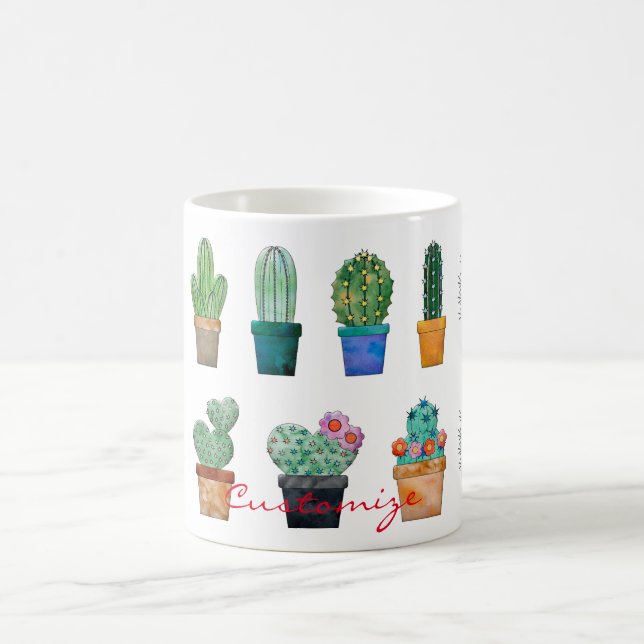 Assorted Cactus Plants Thunder_Cove Coffee Mug (Center)