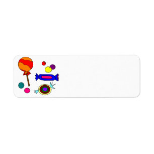 Assorted Candy Return Address Label