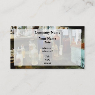 Assorted Chemicals in Bottles Business Card