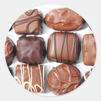 Assorted Chocolates Classic Round Sticker