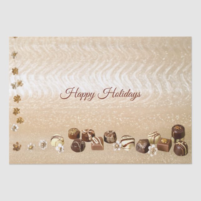 Assorted Chocolates with Flowers Tissue Paper (Front)