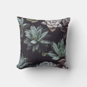 ASSORTED-COLOR SUCCULENT PLANT LOT THROW PILLOW