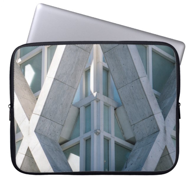 Assorted-colour abstract illustration laptop sleeve (Front)