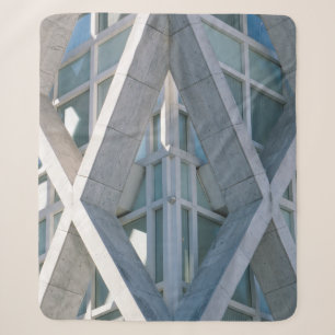 Assorted-colour abstract illustration sherpa blanket