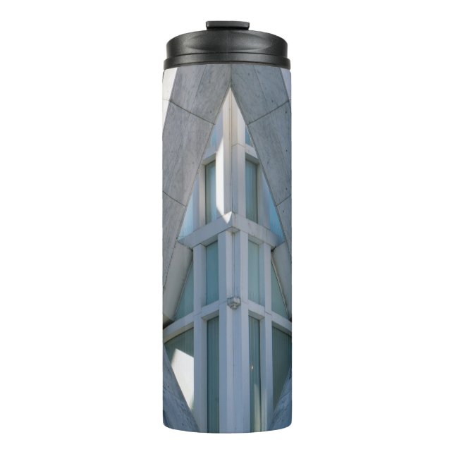 Assorted-colour abstract illustration thermal tumbler (Front)