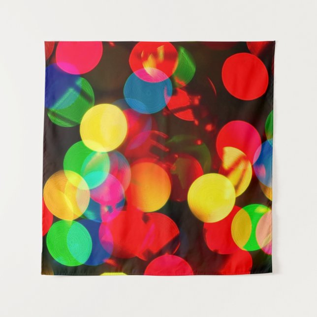Assorted-colour bokeh lights tapestry (Front)