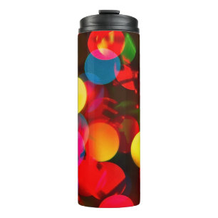 Assorted-colour bokeh lights thermal tumbler