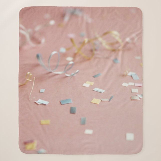 Assorted-colour confetti sherpa blanket (Front)