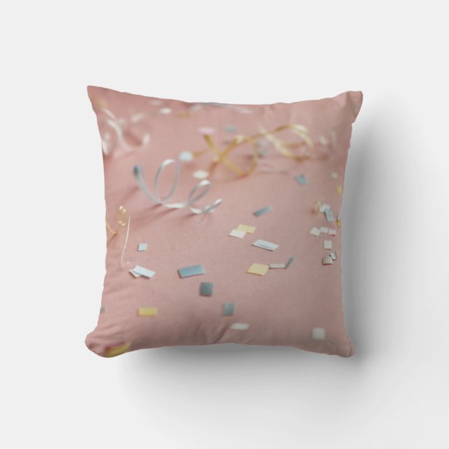 Assorted-colour confetti throw pillow (Front)