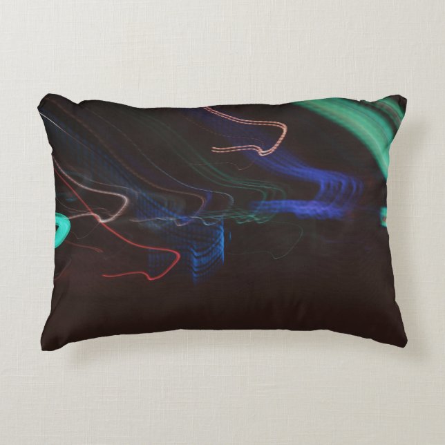 Assorted-colour LED lights illustration Accent Pillow (Front)