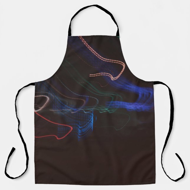 Assorted-colour LED lights illustration Apron (Front)