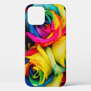 Assorted-colour petaled flowers iPhone 12 case