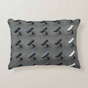 Assorted-colour security cameras accent pillow