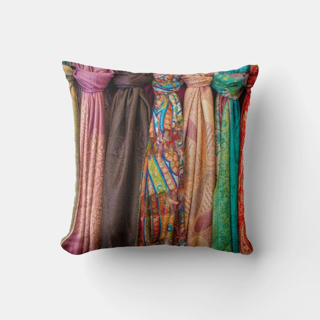 Assorted-colour textile lot throw pillow (Front)