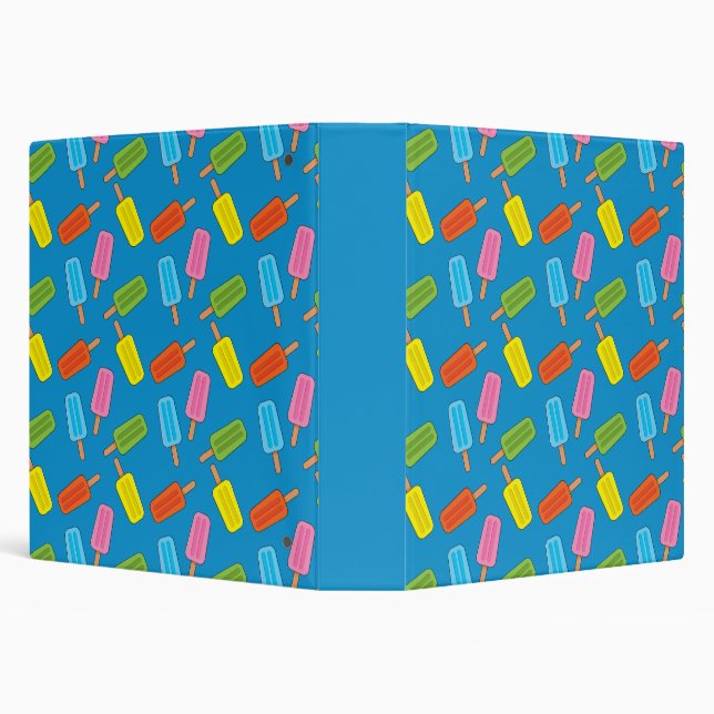 Assorted Colourful Popsicles Pattern Binder (Background)