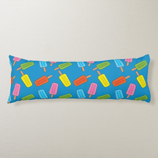 Assorted Colourful Popsicles Pattern Body Pillow (Front)
