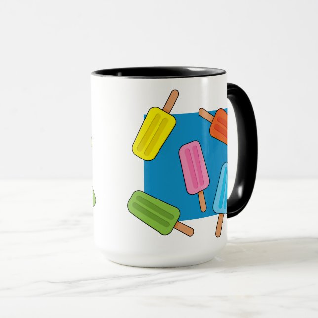 Assorted Colourful Popsicles Pattern Mug (Front Right)