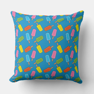 Assorted Colourful Popsicles Pattern Throw Pillow