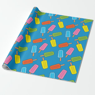 Assorted Colourful Popsicles Pattern Wrapping Paper