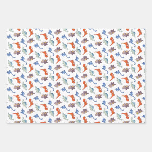 Assorted Cute Kids Dino - Space - Cucakes Wrapping Paper Sheet