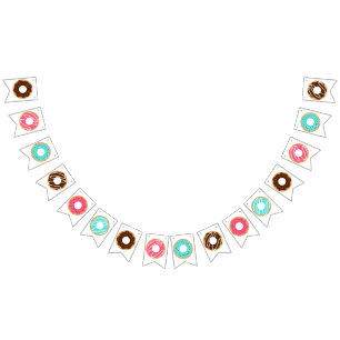 Assorted Doughnuts Bunting Flags