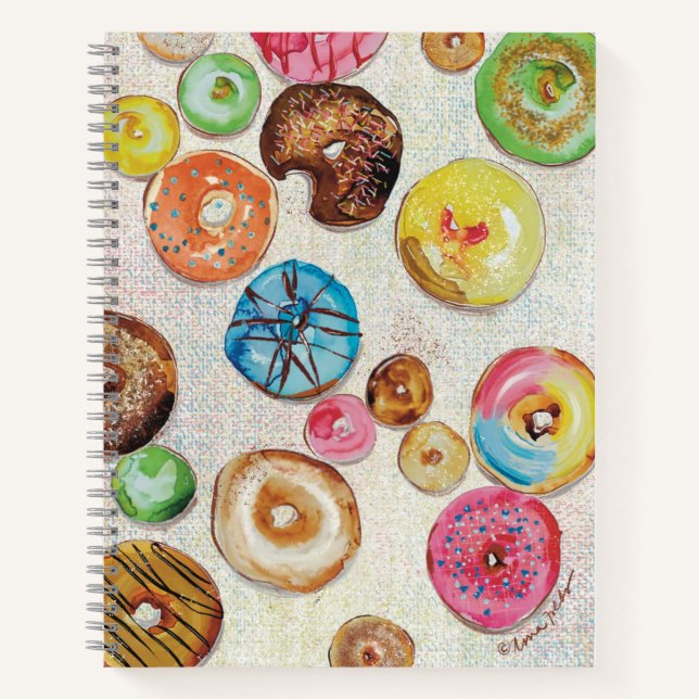 Assorted Doughnuts Spiral Notebook (Front)