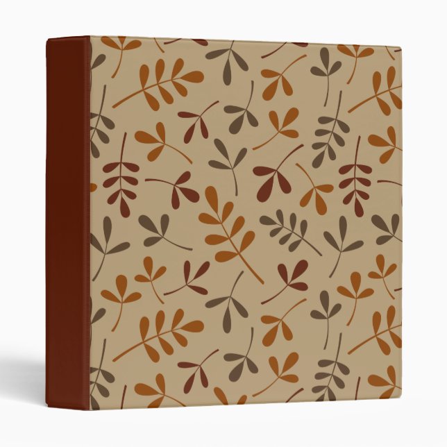Assorted Fall Leaves Pattern Binder (Front/Spine)