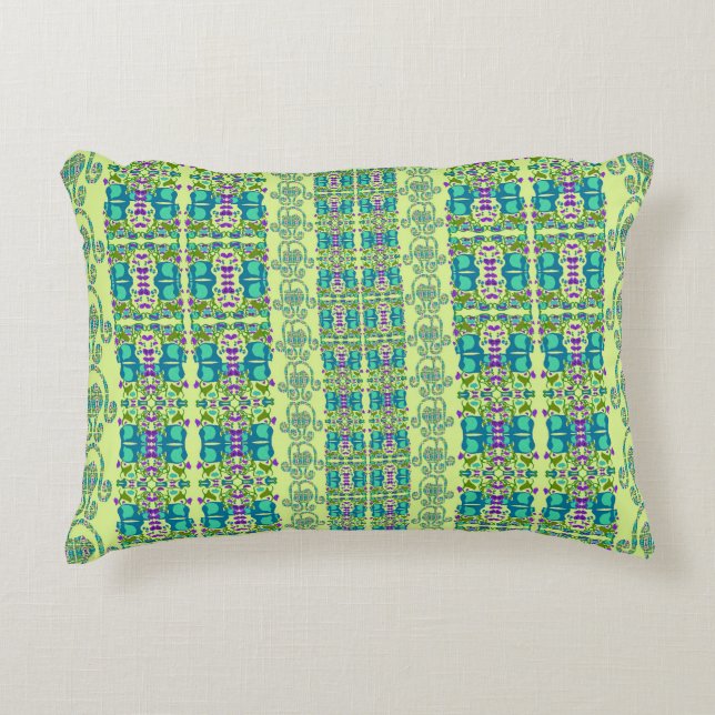 Assorted Floral Cupflowers Accent Pillow (Front)