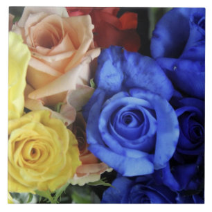 Assorted fresh rose bouquets tile