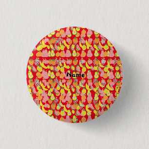 Assorted Fruits Collection Thunder_Cove   1 Inch Round Button