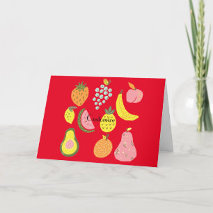 Assorted Fruits Collection Thunder_Cove Holiday Card