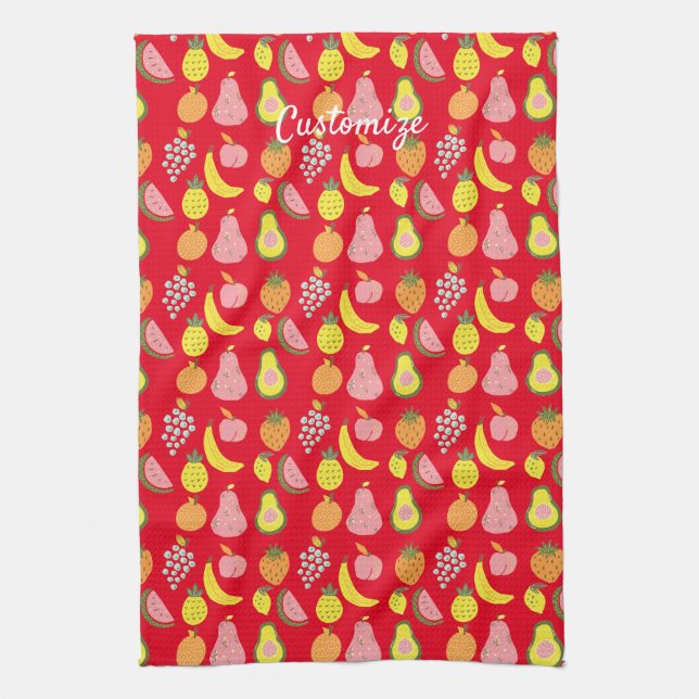 Assorted Fruits Collection Thunder_Cove  Kitchen Towel (Vertical)