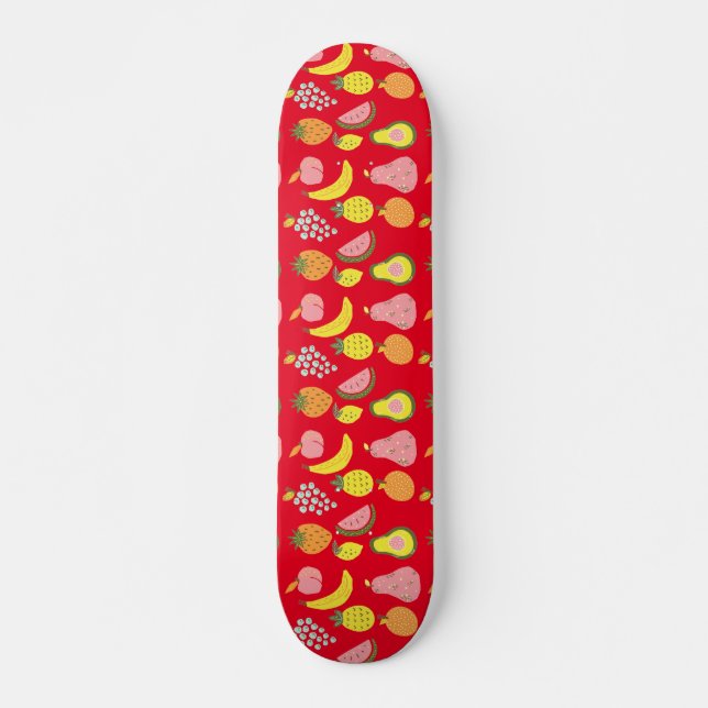 Assorted Fruits Collection Thunder_Cove   Skateboard (Front)