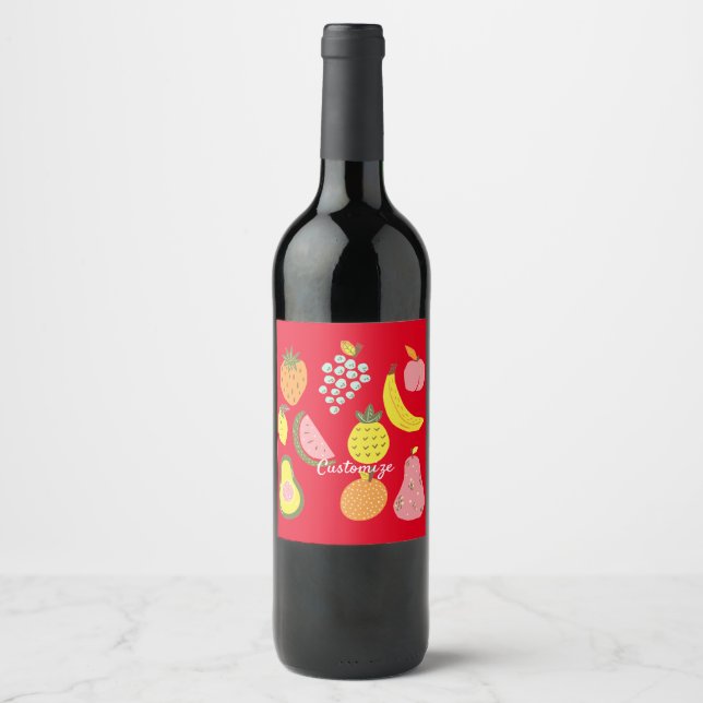 Assorted Fruits Collection Thunder_Cove    Wine Label (Front)