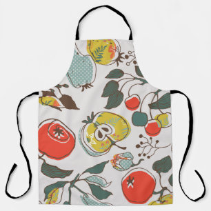 assorted fruits. seamless pattern apron