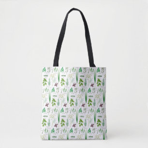 Assorted Herbs Herbal Design Tote Bag