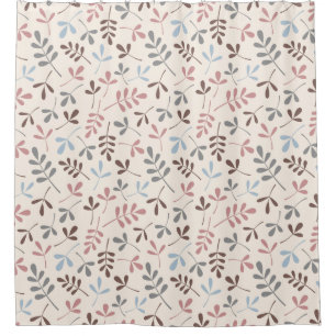 Assorted Leaves Grey Taupe Blue Pink Crm Ptn