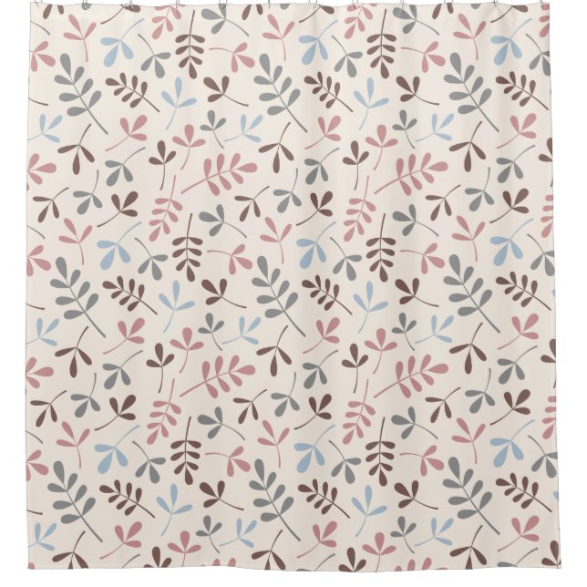 Assorted Leaves Grey Taupe Blue Pink Crm Ptn (Front)
